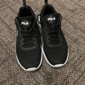 Fila Black and White Athletic Shoes